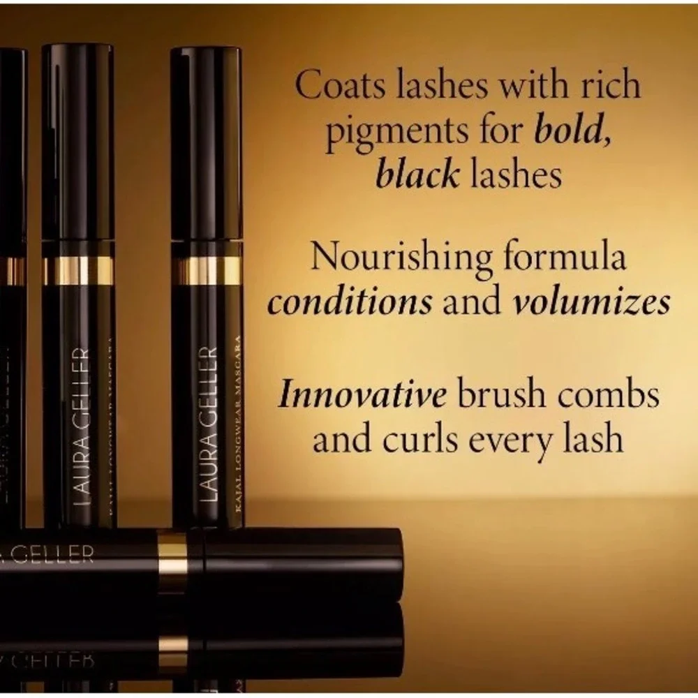 NEW Laura Geller Kajal Longwear Mascara Black Volumizing Curling 0.42 oz